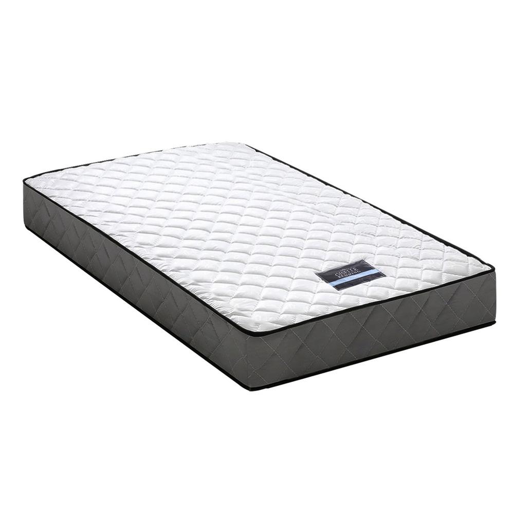 Single Package | Amor Bed Gold & Alzbeta Bonnell Spring Mattress (Medium Firm) - Bedzy Australia