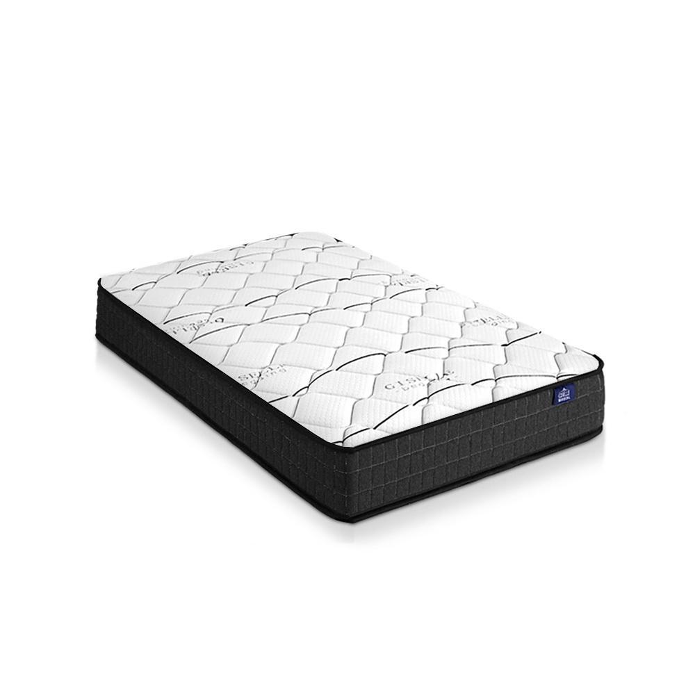 Single Package | Coogee Bed Grey & Glay Bonnell Spring Mattress (Medium Firm) - Bedzy Australia