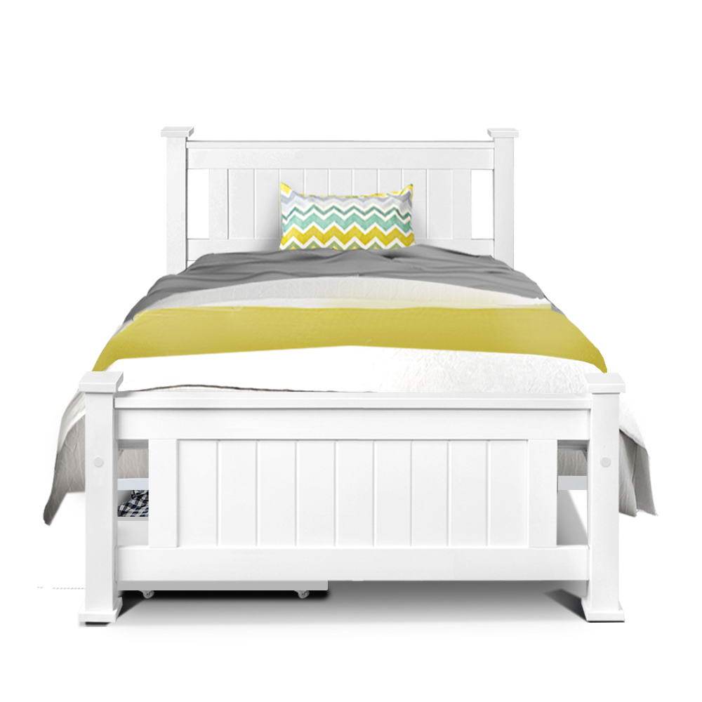 Single Package | Kids Cottesloe Storage Bed with Two Drawers & Bonita Pillow Top Mattress (Medium Firm) - Bedzy Australia