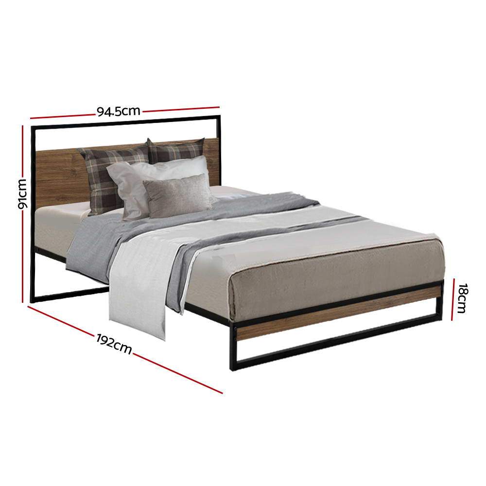 Single Package | Stockton Wooden Bed Frame & Bonita Pillow Top Mattress (Medium Firm) - Bedzy Australia