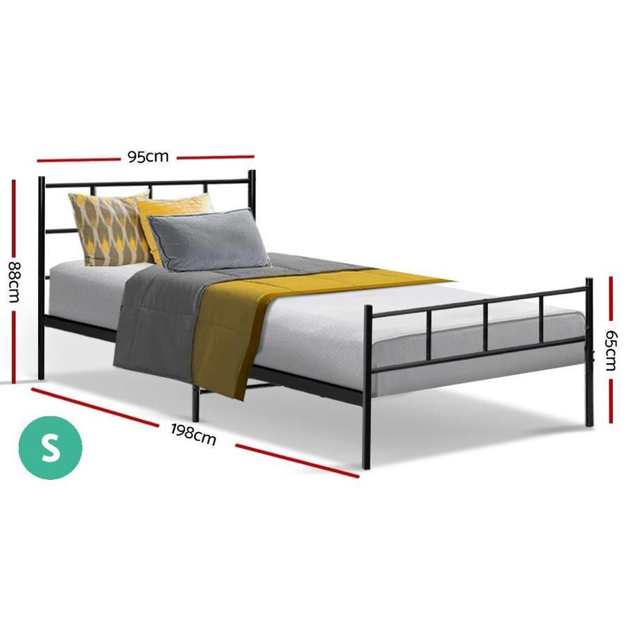 Single Package | Wategos Metal Bed & Bonita Pillow Top Mattress (Medium Firm) - Bedzy Australia