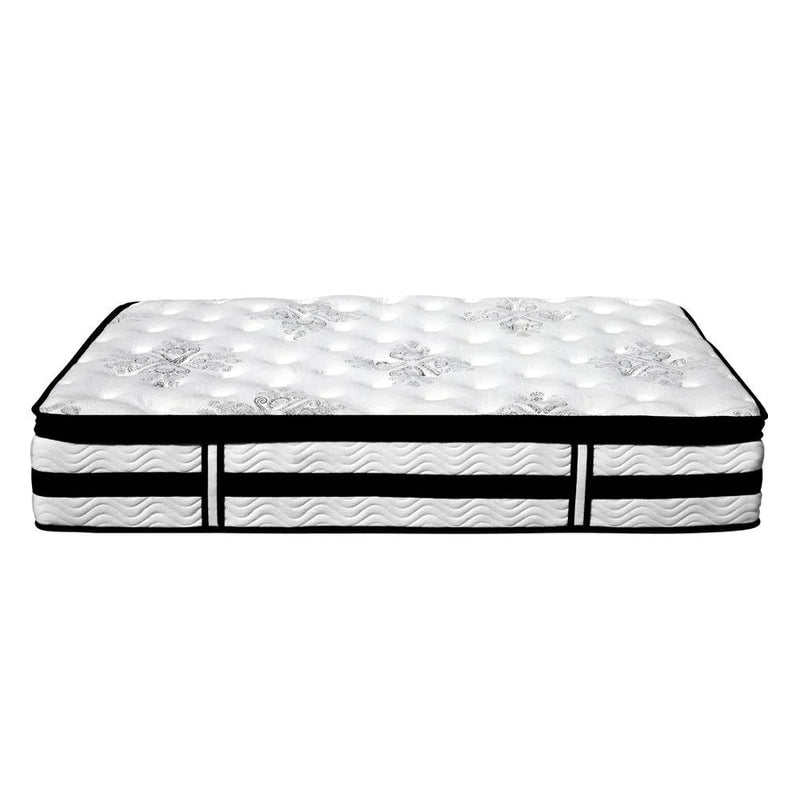Single Premium Package | Coogee Bed Frame Grey, Algarve Euro Top Pocket Spring Mattress (Medium Firm) & Pillowtop Mattress Topper - Bedzy Australia
