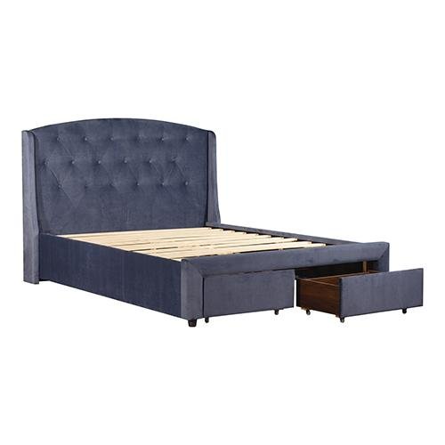 Stella King Bed Frame Navy Blue - Bedzy Australia