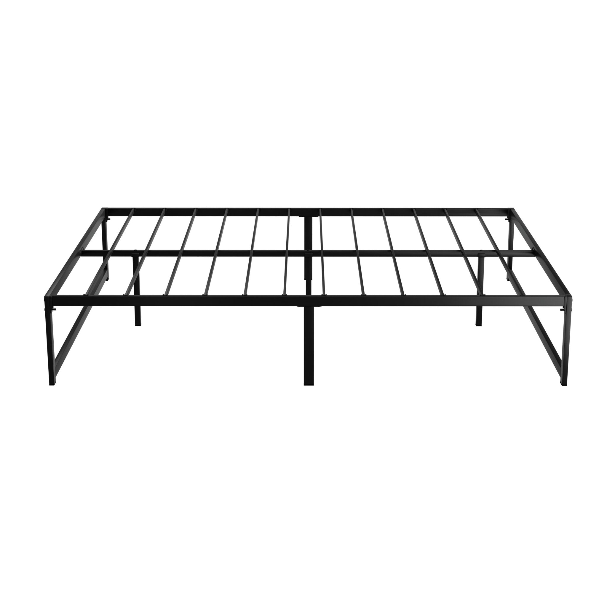 Tino Metal Queen Bed Base Black (Metal Slats) - Furniture > Bedroom - Bedzy Australia