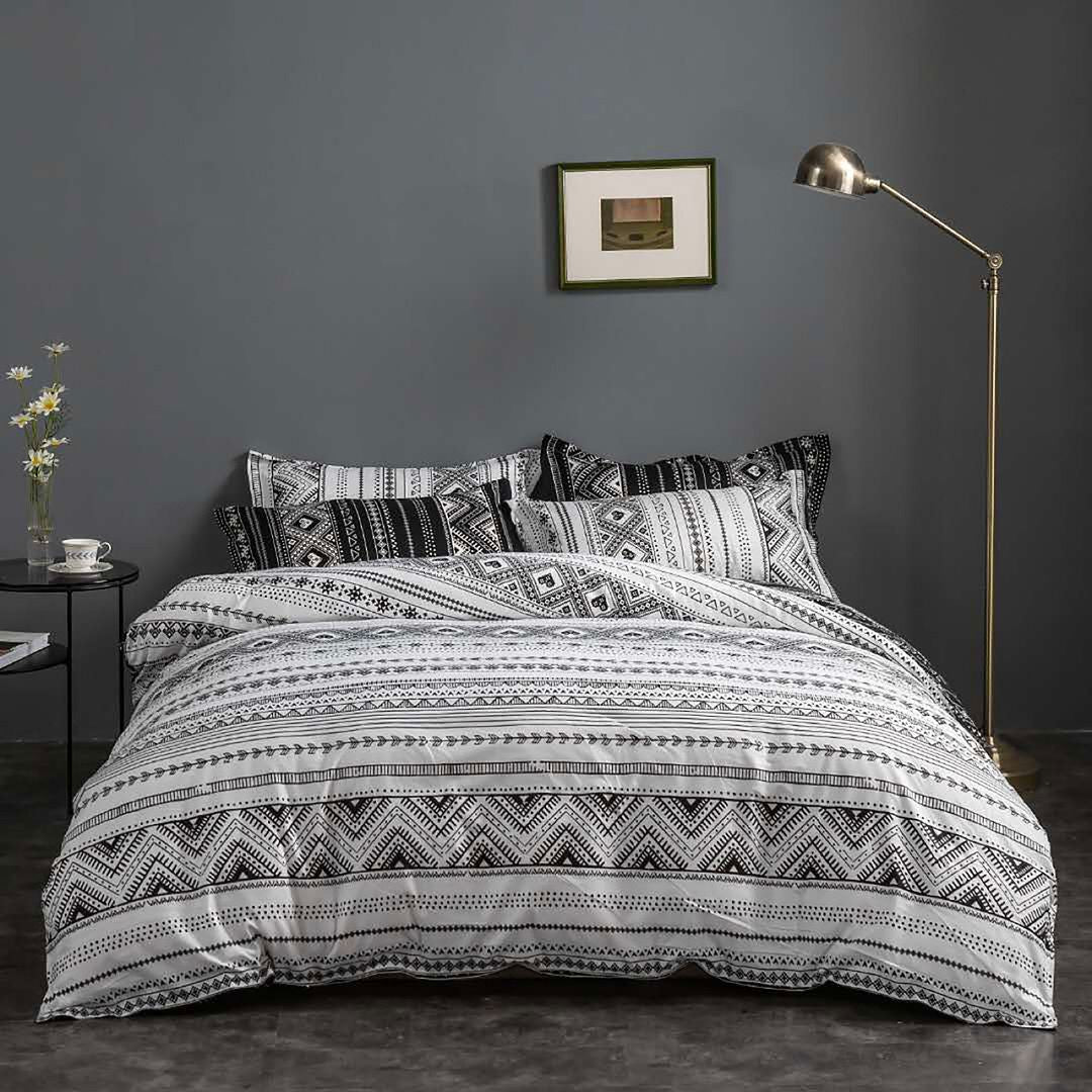 Tugo Reversible King Size Quilt/Doona/Duvet Cover Set - Home & Garden > Bedding - Bedzy Australia