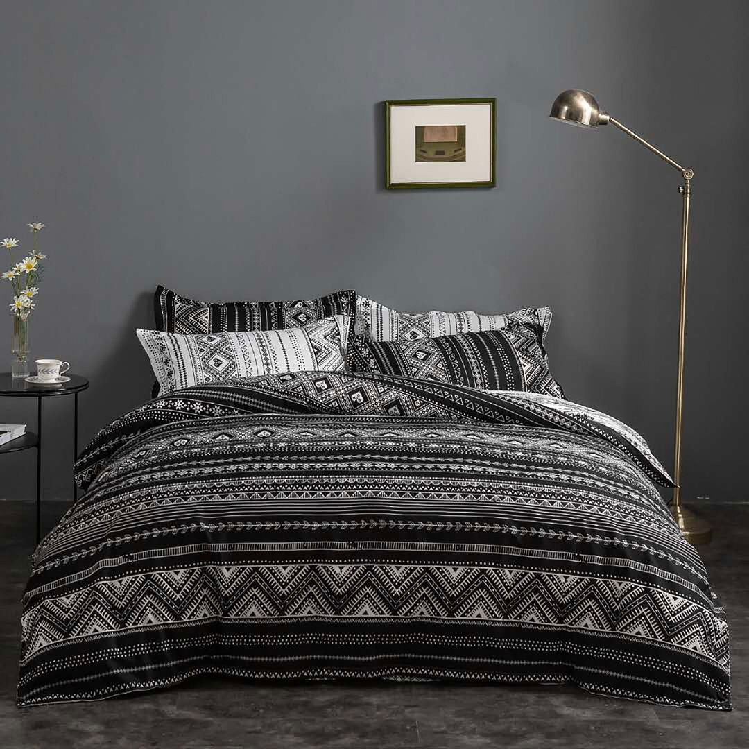 Tugo Reversible King Size Quilt/Doona/Duvet Cover Set - Home & Garden > Bedding - Bedzy Australia