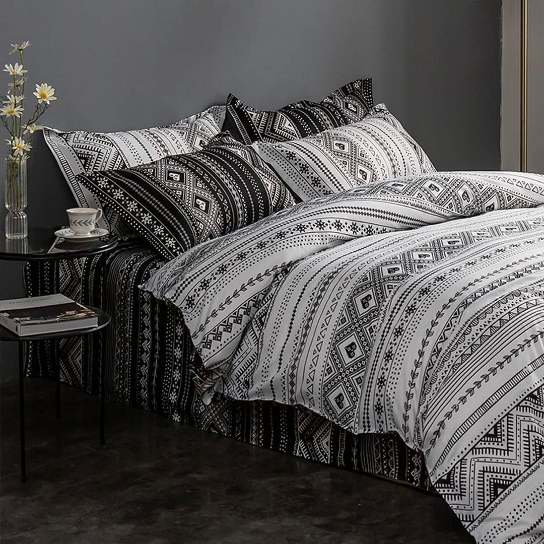 Tugo Reversible King Size Quilt/Doona/Duvet Cover Set - Home & Garden > Bedding - Bedzy Australia